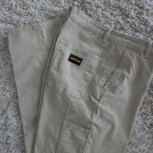Caterpillar Women's Utility Workwear Jeans Pant Beige Stretch Straight Leg Sz 8